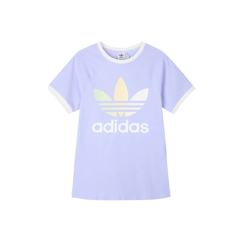 Adidas Originals Set in Sleeve T Shirt Women's Light Purple-0