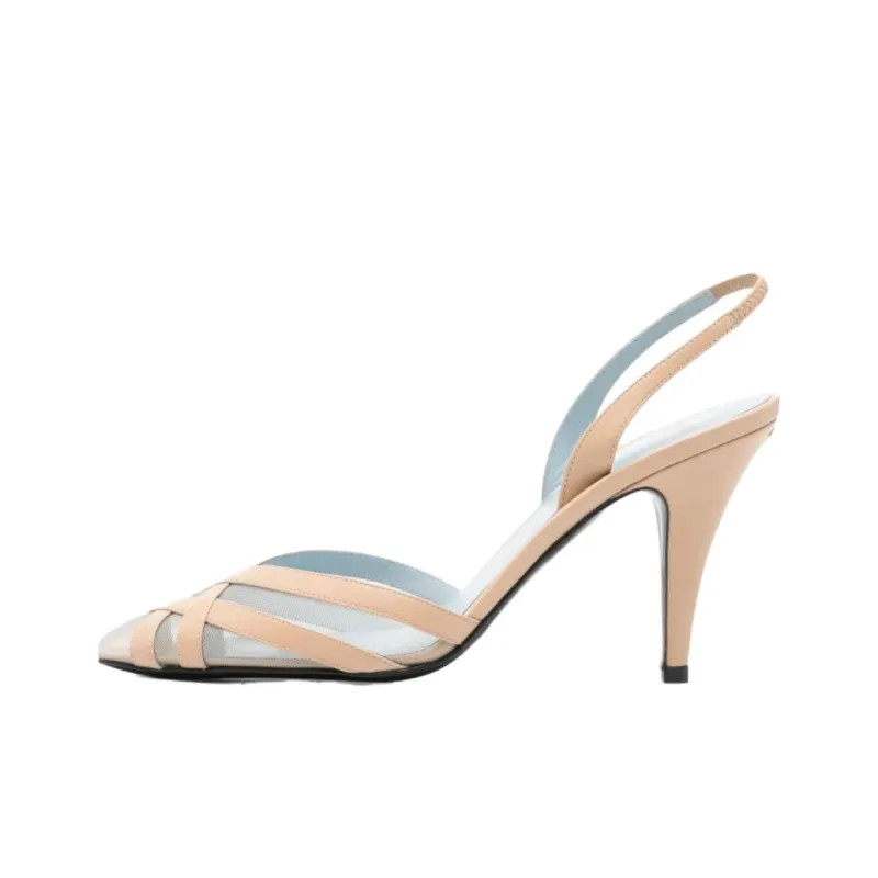 Valentino Impudance Slim Heel High Heels 9cm Women's Beige-0