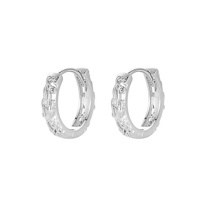 CENTURY&KINDLE S925 Silver Earrings Unisex-0