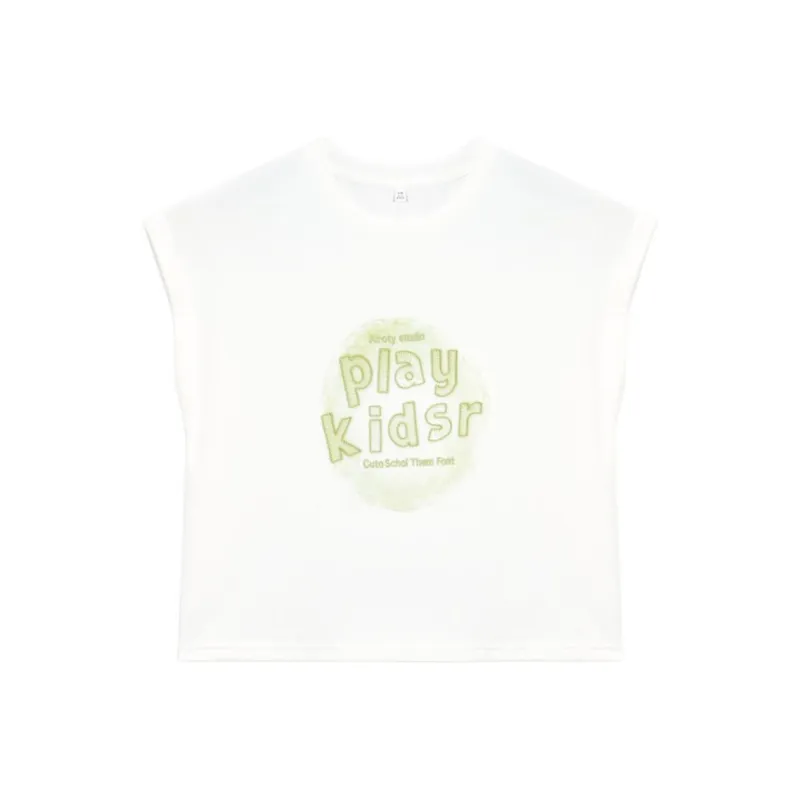 Love To Serve Tank Top Women's Green & White-0