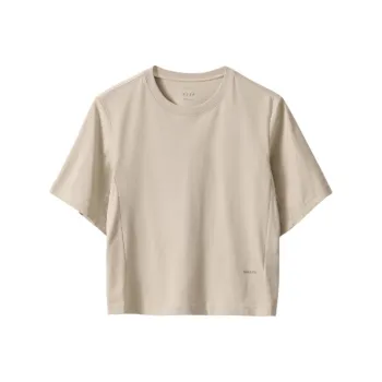 MAAP Lifestyle Collection Casual Cropped Versatile Short Sleeved Drop Shoulder Sleeve T Shirt Women's Morning Mist