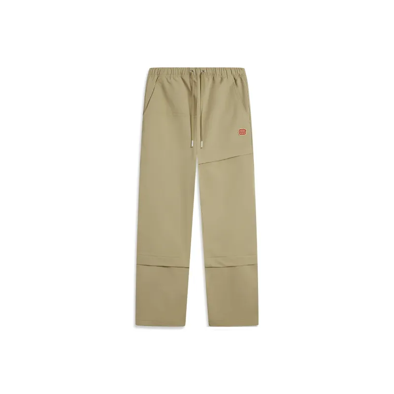 LiNing BadFive Casual Pants Men's Floral Fox Khaki-0