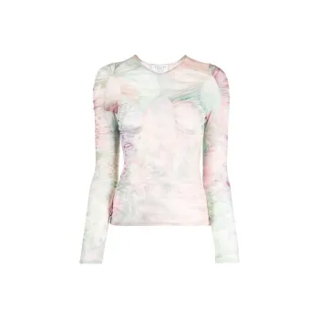 Collina Strade Long sleeved Floral pattern T shirt