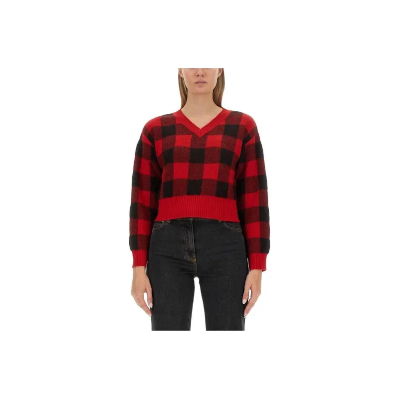MOSCHINO Check pattern Wool blend Jumper-0