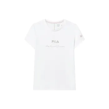 FILA Athletics Set in Sleeve T Shirt Women's Brown White