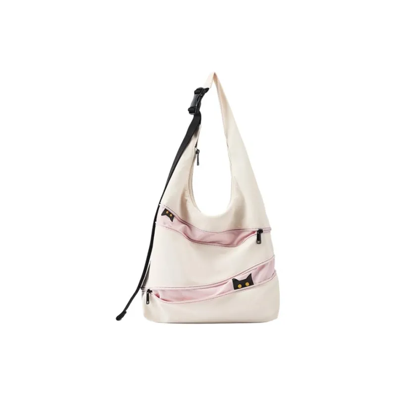 NOXXON Nylon Shoulder Bag Women's Custard/Powder Apricot/Army Green-4