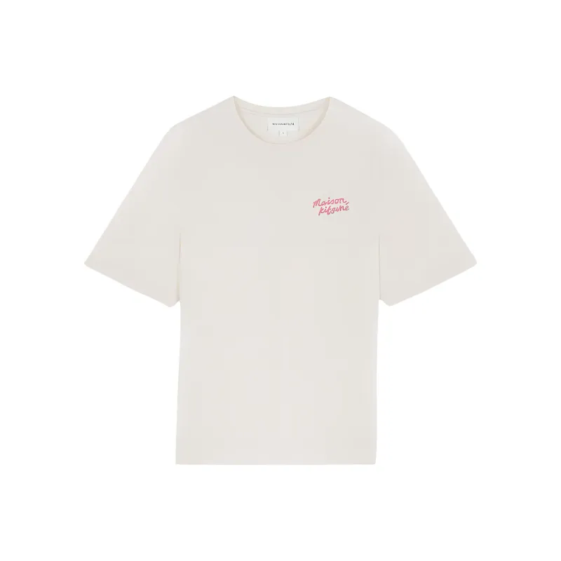 Maison Kitsune Logo Embroidered Crewneck T Shirt-0