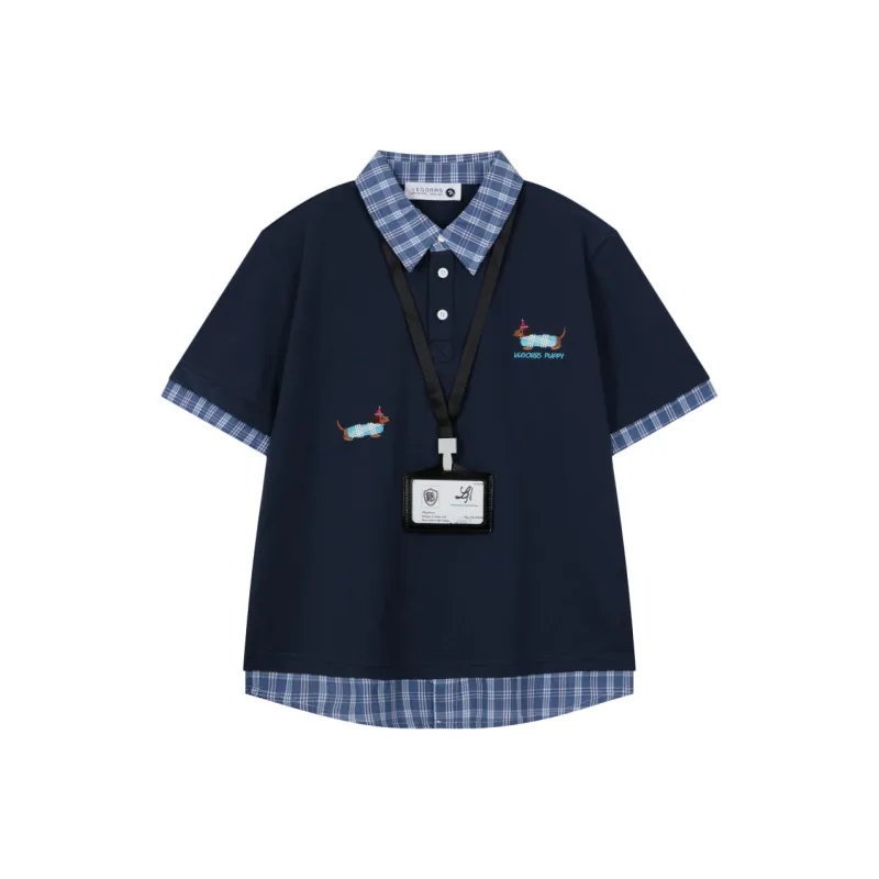 YINLEI T Shirts Women's Navy Blue-0