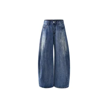 Zomuros Jeans Unisex Dirty Dyed Blue Cow