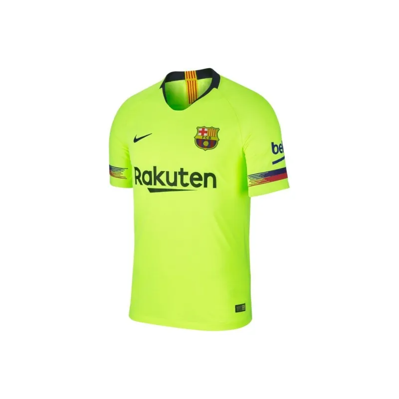 Nike FC Barcelona Vapor Match Away Jersey 2018/19 Soccer Jersey Men's Yellow Green-0