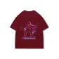 Burgundy-Short-Sleeved