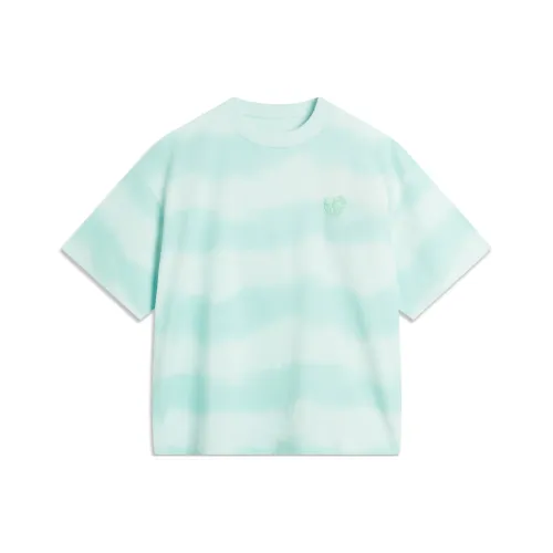 LINING Sports Trend Series T Shirts Women's Cooling Green Fairy Fruit Green All Over Print