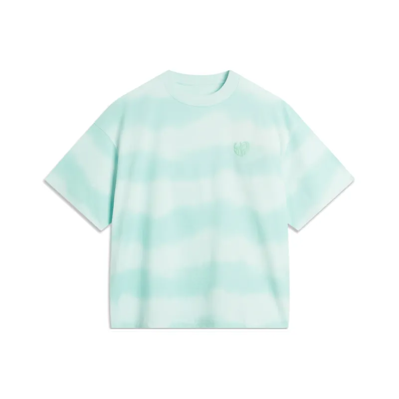 LINING Sports Trend Series T Shirts Women's Cool Green Fairy Fruit Full Of Prints-0