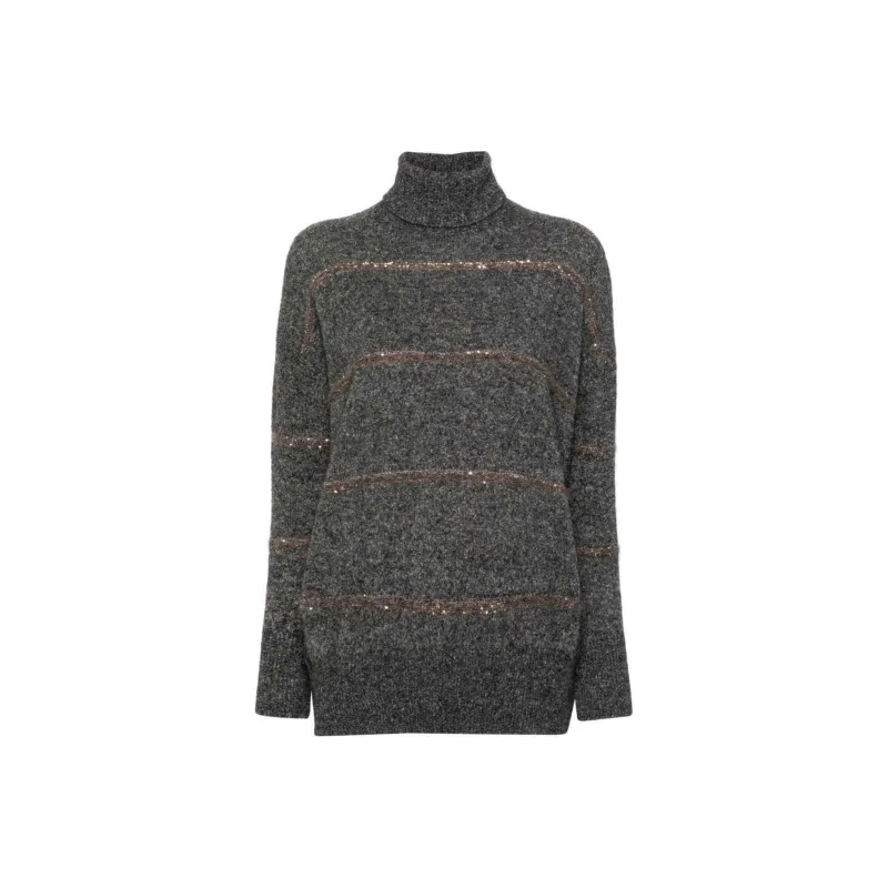 Brunello Cucinelli Oversized Turtleneck Knitted Jumper-0