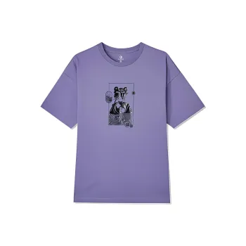 Converse T Shirts Women's Purple