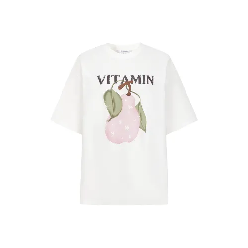 JZ. ANNAKRO Drop Shoulder Sleeve T Shirt Women's Ecru