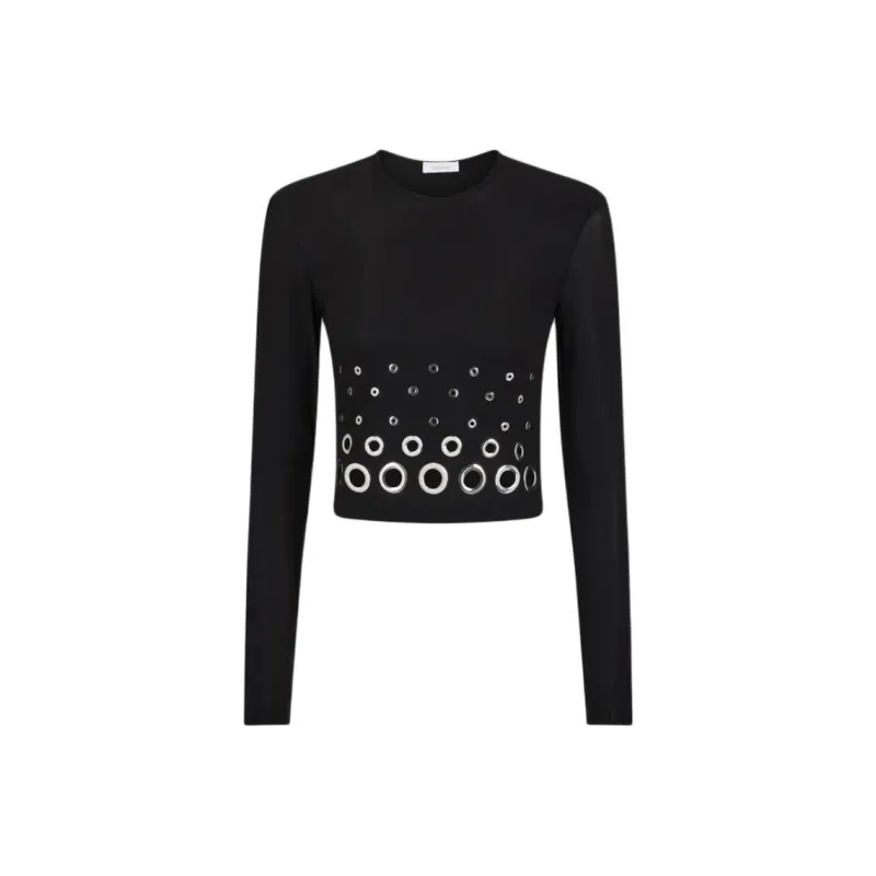 Rabanne Eyelet Crop Top-0