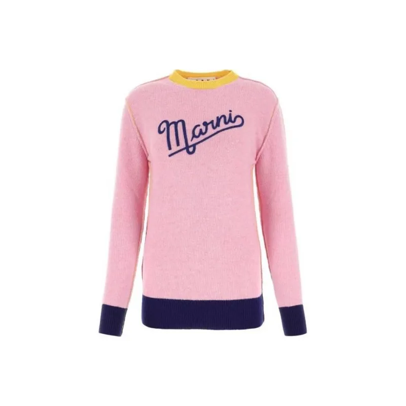 MARNI Logo Embroidered Crewneck Jumper-0
