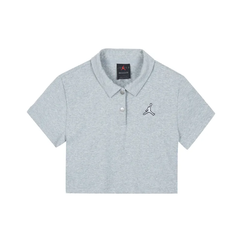Jordan Crop Tops Women's Light Gray-0