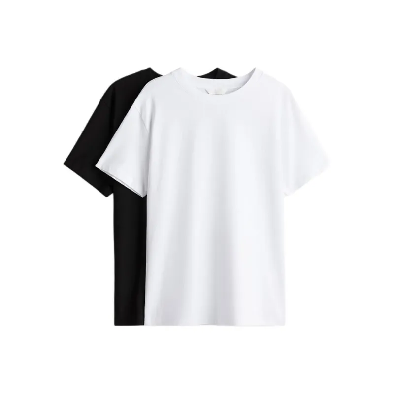 H&M T Shirts Women's 2 Pack White+Black-0
