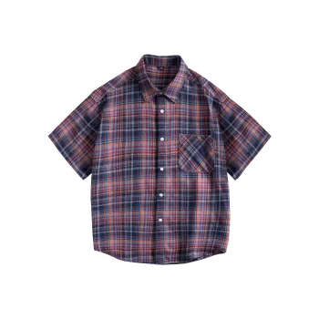 Lightning X Storm Shirt Unisex Blue Red Plaid