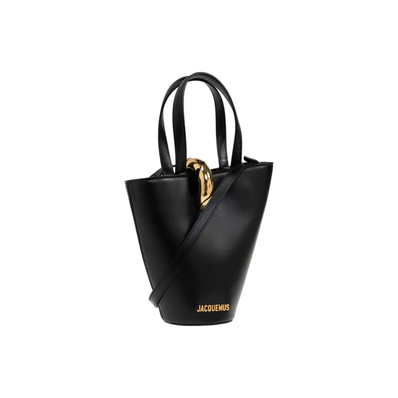 Jacquemus Calfskin Bucket Bag, Shoulder Bag, Crossbody Bag, Handbag Mini Women's Black-1