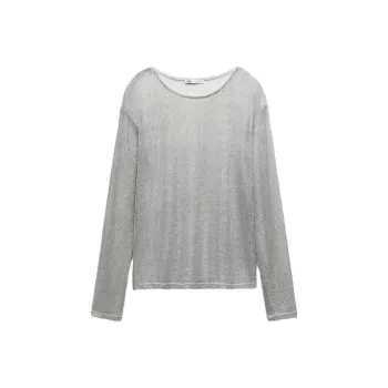 ZARA T-Shirts Women's Silver