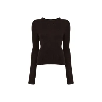Lemaire Fitted Sweater 'Dark Acajou Melange'