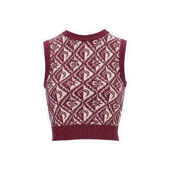 Marine Serre Moon Diamant Knitted Top
