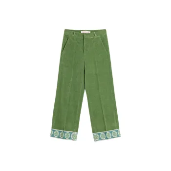 Valentino Straight Leg Velvet Trousers