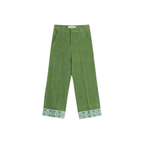 Valentino Straight Leg Velvet Trousers