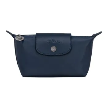 LONGCHAMP Le Pliage Xtra Cow Leather Makeup Bag, Clutch Women's Blue