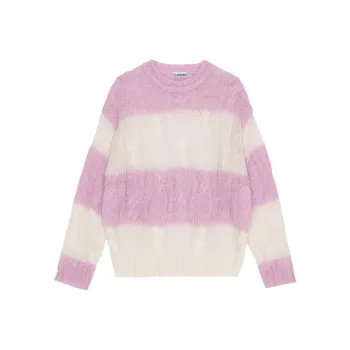 GANNI Striped Crewneck Jumper
