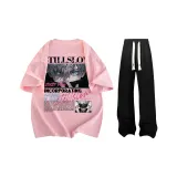 Pink+Black Slacks (Couple's Outfit)
