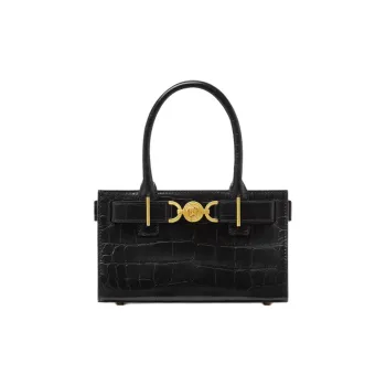 FANSIZHE Medusa '95 Calfskin Tote Bag, Shopping Bag, Shoulder Bag, Crossbody Bag, Handbag Trumpets Women's Black