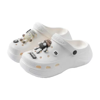 Ailise Slippers Ivory White/Cherry Blossom Pink/Premium Black/Grandma Coffee