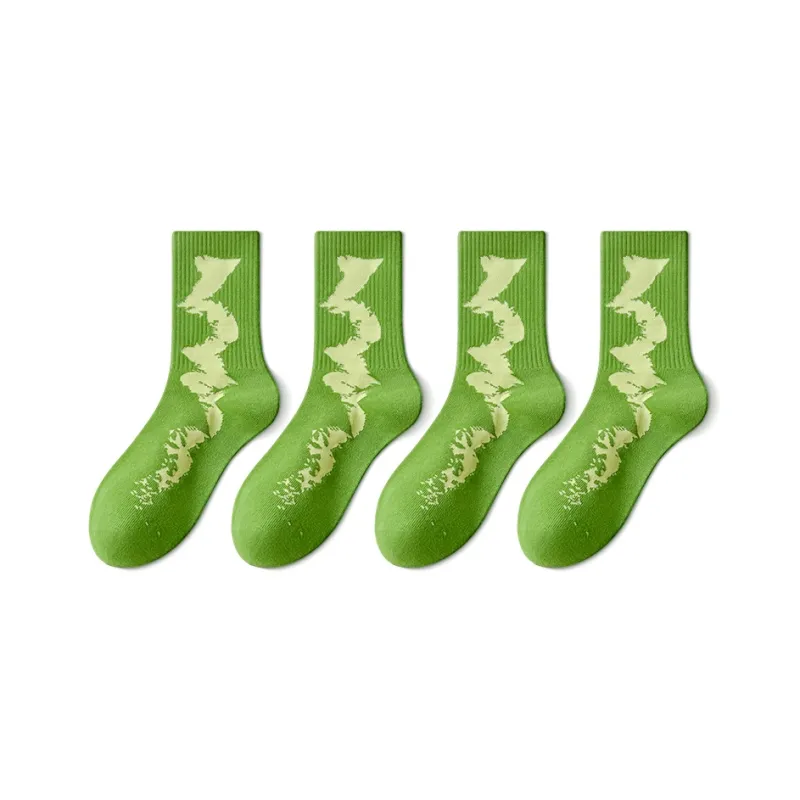 Taste The Color Knee High Socks Unisex 4 Pack-9