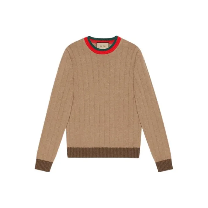 GUCCI Web Stripe neck Jumper-0