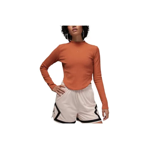 Jordan T Shirt Women's Gray Peach Red