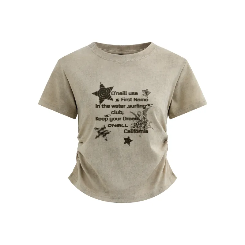 O'Neill T Shirt Unisex Tie Dye Khaki-0