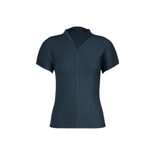PLEATS PLEASE ISSEY MIYAKE T Shirt Women's Marine Blue