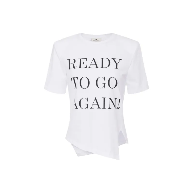 Elisabetta Franchi Asymmetric Jersey T Shirt-0