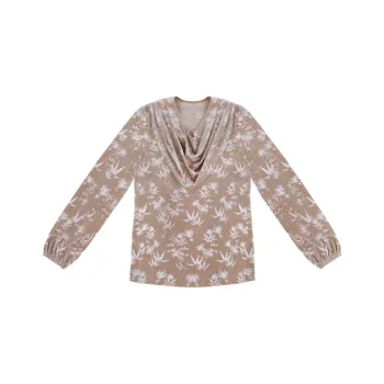 Sheep Design Crop Tops Women's Champagne