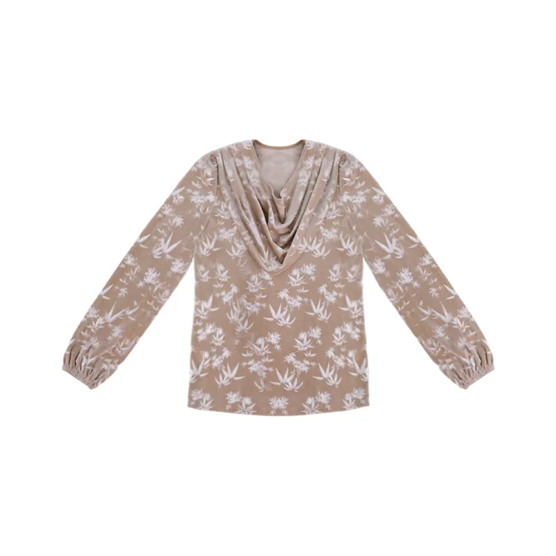 Sheep Design Crop Tops Women's Champagne-0