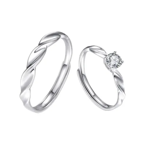 Old Qingyun Silver Building Sterling Silver 990 Rings Unisex