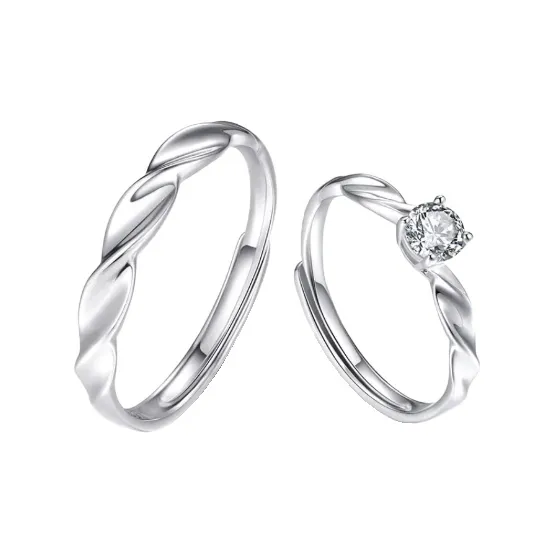 Old Qingyun Silver Building Sterling Silver 990 Rings Unisex-0