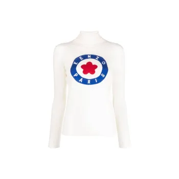 KENZO Logo Intarsia Knit Long Sleeved Jumper