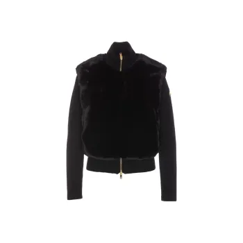 Moose Knuckles High Neck Shearling Jacket