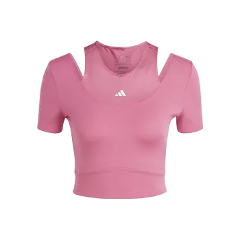 Adidas Hiit Aeroready Crop Training T-Shirt Crop Tops Women's Pink