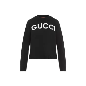 GUCCI Logo Intarsia Knit Sweater